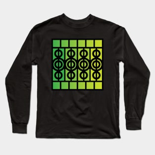 “Dimensional Orbit” - V.6 Green - (Geometric Art) (Dimensions) - Doc Labs Long Sleeve T-Shirt